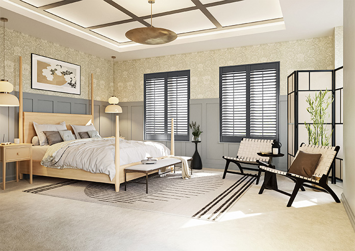 Kensington, Shadow Grey - Full Height Plantation Shutter - Image 7